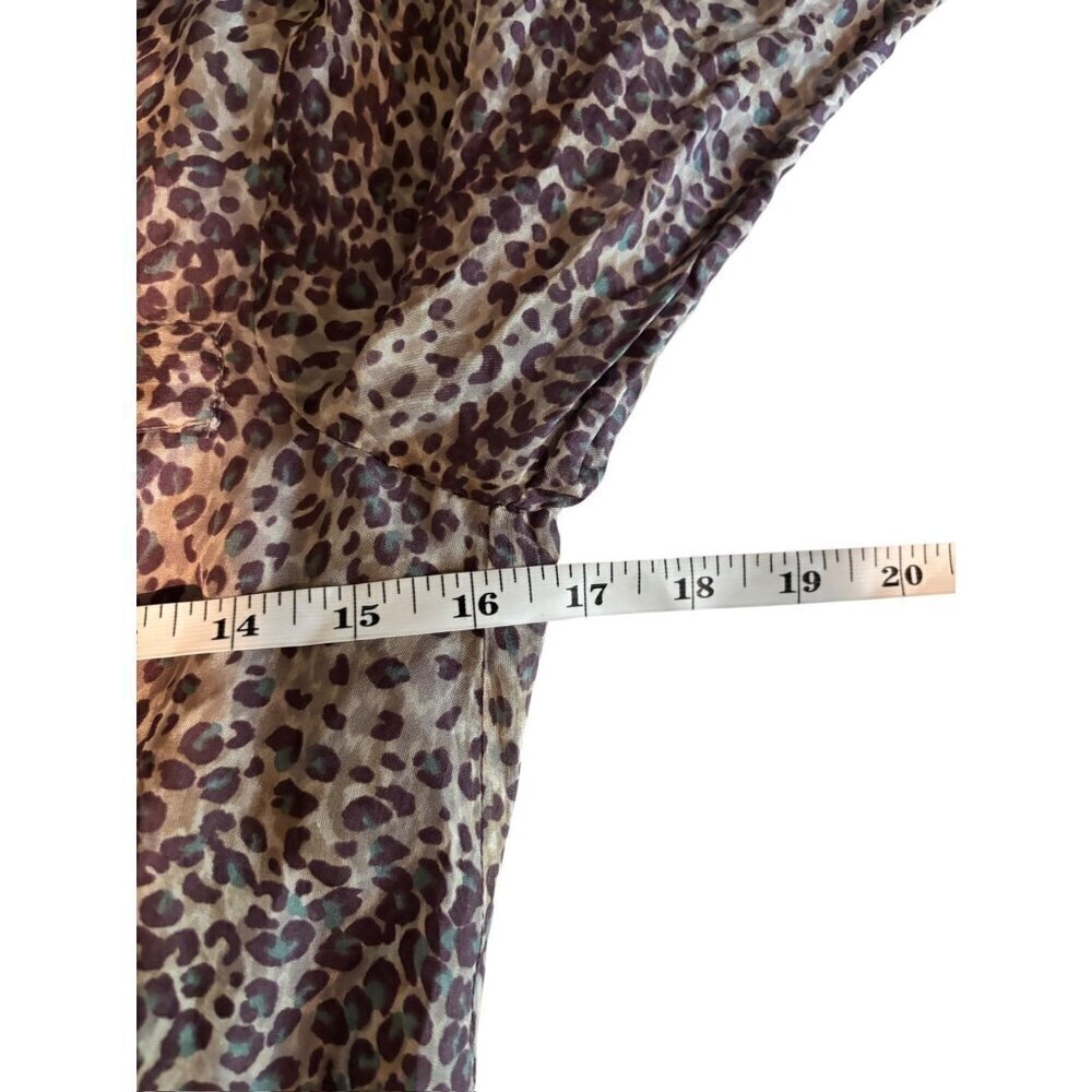 MNG Mango Suits Women's Animal Print Sheer Layered Dress - Picture 5 of 7